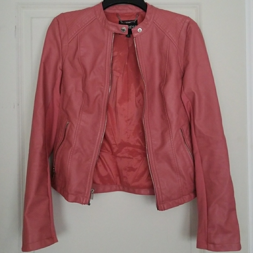"Leather" Moto Biker Jacket